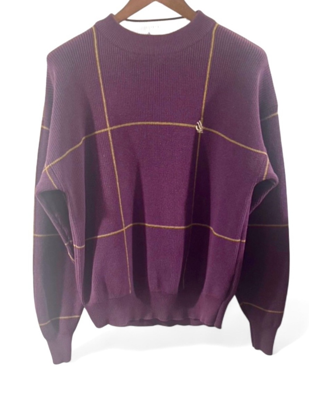 Vintage Nautica Purple/Gold Crewneck Sweater Size Men’s Large